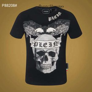 Hombres Calidad T Street Marca Clásica Hop CAMISA Hombre Philipps Hip Camisetas Cráneo Camisetas altas Plein Rhinestone BEAR PP Ropa de diseñador SHIR camisas -camisas 463