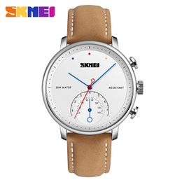 Heren Quartz Horloge Business Mannen Casual 30m Waterdichte Kalender Leer Stalen Strap Paar Klok Relogio Masculino