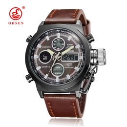 Orologi al quarzo da uomo Luxury Brand Fashion Orologi militari verdi impermeabili Sport all'aria aperta Orologi da polso da uomo tattici Dual Time