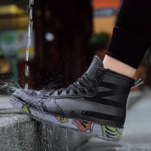 Mannen Regenlaarzen Mode Trendy Naakt Laarzen Antislip Werk Chef Schoenen Duurzaam Waterdicht Rubberen Vissersschoenen Mannelijke Sneakers 240130