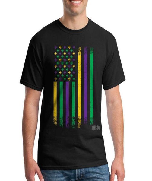 Hommes arc-en-ciel drapeau américain T-shirt gay fier