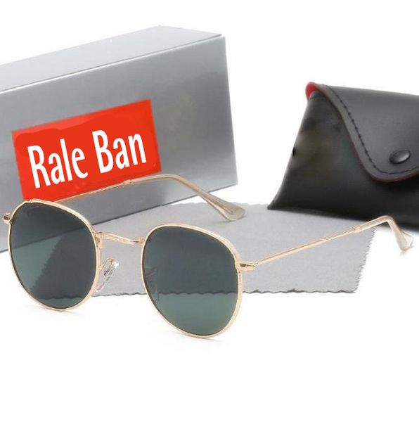 Hommes Rale Ban 52mm lunettes de soleil classique marque rétro femmes lunettes 2022 lunettes de créateur de luxe Ray Band 3447 bandes cadre en métal concepteurs lunettes de soleil femme
