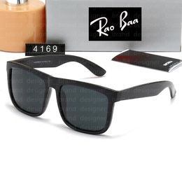 Men Rao Baa zonnebril klassiek merk retro zonnebril luxe ontwerper brillen bril straal metalen frame ontwerpers zonnebril vrouw aj 4169 met dooslenzen zwart