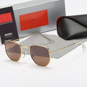 Hombres Rao Baa Gafas de sol Marca clásica Gafas de sol retro Gafas de diseñador de lujo Ray Marco de metal Diseñadores Gafas de sol Mujer ML 3548 con caja Lentes de vidrio Negro