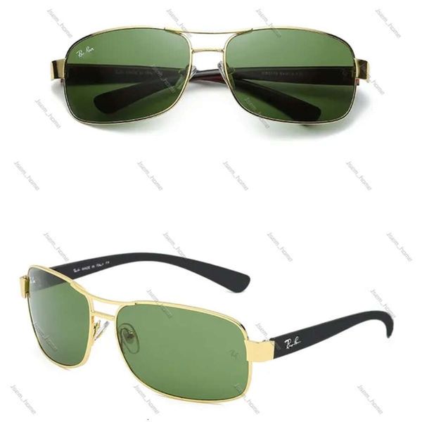 Lunettes de soleil Raybands pour hommes Lunettes de soleil classiques rétro Ray Lunettes de soleil de luxe pour hommes Lunettes pour hommes Lunettes de soleil à monture métallique Femme ML 3379 avec lentilles en verre de boîte 631