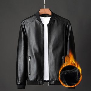 Men Echt lederen jas Mens Motorfiets Winterjas Men Warm echte leren jassen groot formaat suede