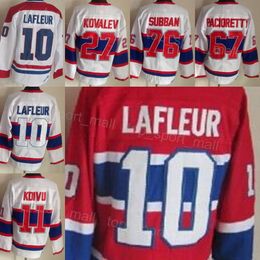 Heren Retro Hockey 10 Guy Lafleur Jersey CCM 11 Brendan Gallagher 27 Alex Kovalev 31 Carey Price 67 Max Pacioretty 76 PK Subban 16 Henri Richard Vintage Classic Retire