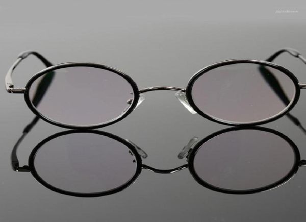 Hommes rétro rond métal plein cadre noir lunettes de lecture lunettes miroir lunettes santé soins oculaires 100 200 150 250 051 Sunglasse3837330