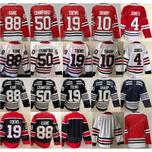 Heren Reverse Retro hockey''nHl'' 19 Jonathan Toews Jersey Blank 88 Patrick Kane 4 Seth Jones 10 Patrick Sharp 50 Corey Crawford Winter Classic