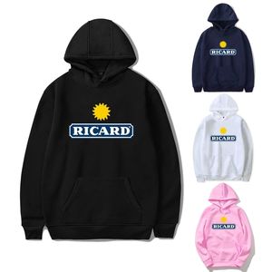 Hommes Ricard Sweatshirt streetwear sweat à capuche rose Vêtements Polerone Vêtements d'automne de printemps Femmes Harajuku Pullover Tops 220811