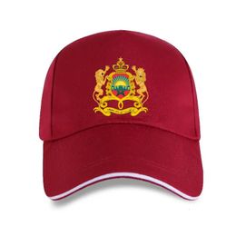 Hombres cuello redondo gorra de béisbol larga algodón escudo de armas de Marruecos diseño para hombre 240223
