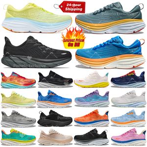 Hoka Men Running Shoes Clifton 9 Hokas Bondi 8 Women Designer Outdoor Sneakers Triple Black White Harbor Mist Olive Haze Shifting Sand Womens Casual Shoes Mens Sports Trainers