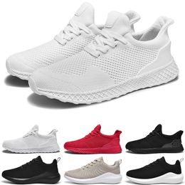 Zapatillas de correr para hombre, zapatillas de deporte de malla transpirables para exteriores, zapatillas de tenis blancas triples, calzado deportivo para hombre talla 39-46