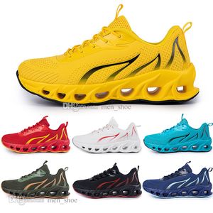 Hombres zapatillas Running White White Fashion Menses Femeninas Trendy Trainer Sky-Blue Fire-Row-Red Amarillo Aparcialmente Sports de deportes al aire libre Estilo #2001-31