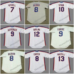 Hommes 1965-1987 Nouveau JOSE REYES KEVIN MITCHELL GARY CARTER YOGI BERRA GREGG JEFFERIES JOE TORRE 10 STAUB RON DARLING LEE MAZZILLI Throwback York Baseball Jersey S-5XL