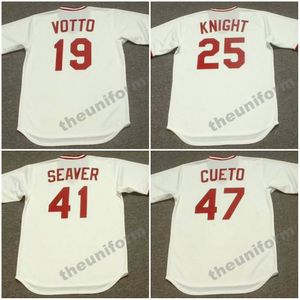 Camiseta de béisbol Cincinnati KEN GRIFFEY BRANDON PHILLIPS JOEY VOTTO RAY KNIGHT TOM SEAVER JOHNNY CUETO para hombre de los años 1970 a 1979 S-5XL