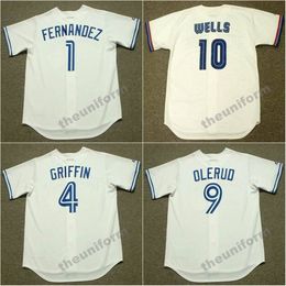 Hommes 1979-2001 TONY FERNANDEZ DANNY AINGE DAVE WINFIELD DAMASO GARCIA JOHN OLERUD CARLOS DELGADO PAT BORDERS VERNON WELLS Toronto Throwback Baseball Jersey S-5XL