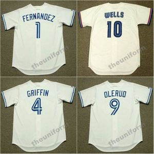 Hommes 1979-2001 TONY FERNANDEZ DANNY AINGE DAVE WINFIELD DAMASO GARCIA JOHN OLERUD CARLOS DELGADO PAT BORDERS VERNON WELLS Toronto Throwback Baseball Jersey S-5XL