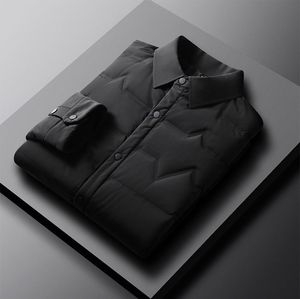 Chaqueta cálida de Color sólido para hombre, otoño/invierno 2021, ligera, informal, 90, solapa de pato blanco, para mediana y joven