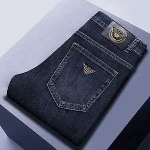 Jean élastique pour hommes, pantalon en coton Denim de marque haut de gamme, pour produits droits, automne/hiver 2023