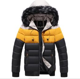 Hommes 2023 hiver veste décontracté chaud épais imperméable Parkas manteau hommes vêtements d'extérieur coupe-vent col de fourrure chapeau Parka veste mâle