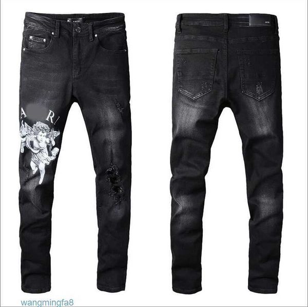 Jeans de diseñador para hombre 20ss desgastados rasgados Biker Slim Fit Motorcycle Denim para S Moda de alta calidad Jean Mans Pour Hommes # 886 Vgmh