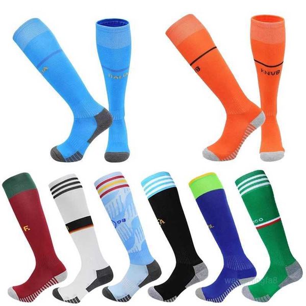 Chaussettes de sport à bas de serviette, absorbant la sueur et durables, pour hommes et adultes, 22-23 ans, capitaine National, Football, U8m3