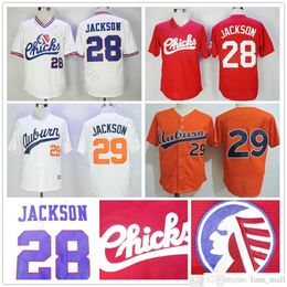 Heren 28 Bo Jackson Memphis Chicks Movie Retro Baseball Ed Jersey Beste kwaliteit Wit Snelle verzending