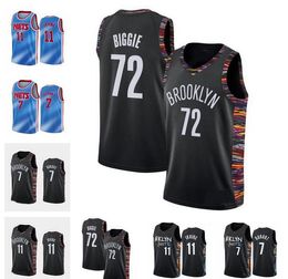 Heren 7 Kevin Durant Jersey 11 Kyrie Irving 72 Biggie Black City Honor Basquiat basketbalshirts 2021