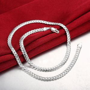 Collar de plata de ley 925 para hombre, collares de cadena con cara de circón, broche de langosta, joyería de compromiso para hombres y mujeres