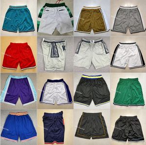 Heren All Team Basketball Short Fan's Sport Stitched Shorts Football Hip Pop Elastische Taille Broek met Pocket Rits Sweatpants in Size S-formaat 2XL