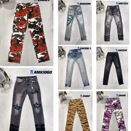 Heren Amirs Jeans Heren Skinny Jeans Designer 48 Kleuren Broek Amirri jeans voor heren Lange rechte slim fit Zachte streetwearl broek