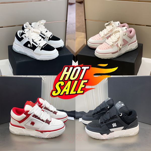 Designer chaussures amri hommes hommes baskets unisexes de course décontractée chaussures de course chunky hommes noubuck en cuir en cuir chaussures chaussures de chaussures avec taille de boîte 36-45