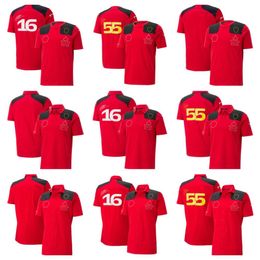 T-shirt de l'équipe F1 2023 pour hommes et femmes, combinaison polo quatre saisons, combinaison de course rouge de Formule 1, personnalisée officielle