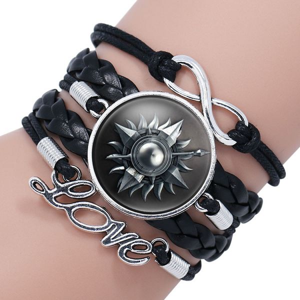 Bracelet réglable en alliage de cuir pour hommes et femmes, bracelet TV Star avec le même (cinq cordes) Power Game Family Badge Time Gemstone Br