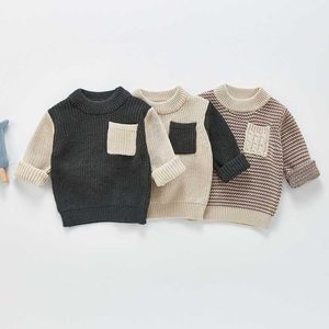 Pull tricoté pour bébé pour hommes et femmes, nouvelle veste à la mode pour enfants à manches longues. Pull bébé Y1024