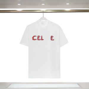 T-shirt pour hommes et femmes Designer T-shirt d'été à manches courtes Logo imprimé perles de diamant d'eau pur coton taille ample vêtements polyvalents M-XXXL