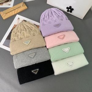 Bonnet tricoté en cachemire d'hiver polyvalent pour hommes et femmes