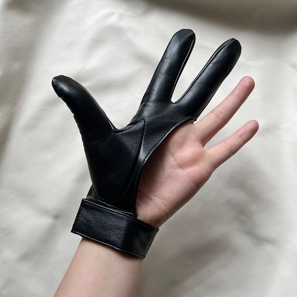Gants pour hommes et femmes gants en cuir unisexe Gants en cuir en peau d'agneau sans doublure gants en cuir unique gants d'anime avec trois doigts gants comiques