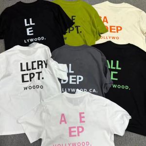 Lettre colorée de rue pour hommes et femmes imprimement en vrac couple à manches courtes t-shirt rond