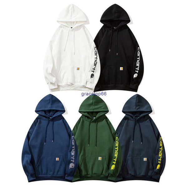 Sudaderas con capucha para hombres y mujeres Sudaderas Diseñador norteamericano Marca de moda Kahart Carhat Cash Card Suéter Street Card Impresión de letras Polar suelto