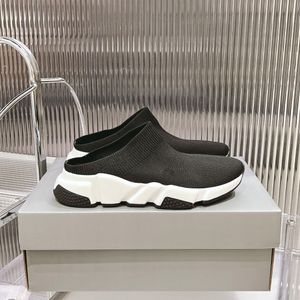 Gebreide heren- en dameslaarzen slofjes plateauzolen sneaker designer sokken vrijetijdsschoenen sokken pantoffels drielaags zwart en wit S rood casual sokken sneakers.