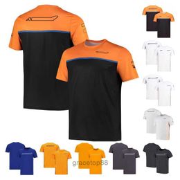 Nouveaux T-shirts pour hommes et femmes Polo F1 de Formule 1 Vêtements Top Team Racing Tops Fans de voitures d'été Sports de plein air Séchage rapide à manches courtes Maillot de motocross Floo