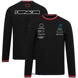 Nouveaux T-shirts pour hommes et femmes Formule 1 F1 Polo Vêtements Top Team Racing Suit Manches longues Officiel Mêmes modèles de fans Nhb6