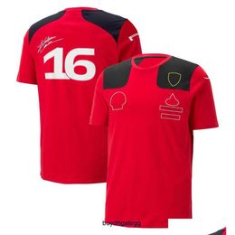 Nouveaux T-shirts pour hommes et femmes Formula One F1 Polo Vêtements Top Vêtements de moto Le produit le plus produit Forma Red Team Racing Suit Vêtements à revers Travail à manches courtes 1glz