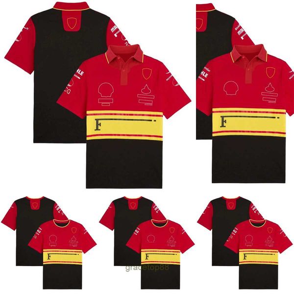 Nuevas camisetas para hombres y mujeres Fórmula Uno F1 Polo Ropa Top Team Racing Driver Season Red Race Jersey Fans Tops Jvdy