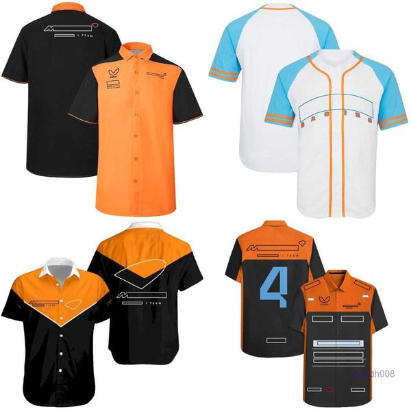 Nouveaux T-shirts pour hommes et femmes Formule 1 F1 Polo Vêtements Top Team Casual pour l'été Manches courtes Régulier Grande taille Bureau Boutonné Blouses