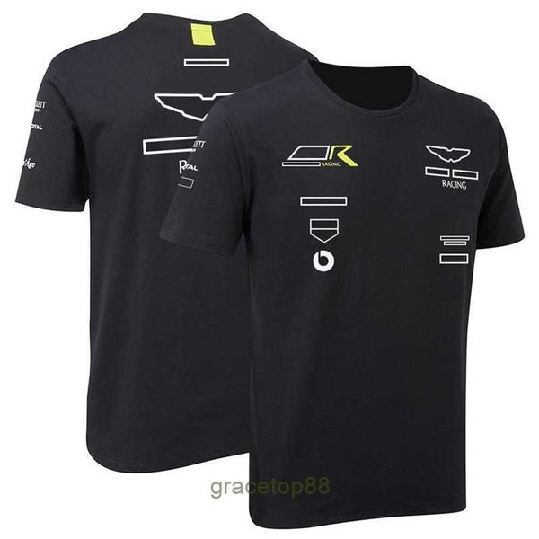 Las nuevas camisetas para hombres y mujeres Formula Uno F1 Polo Clothing Top Convidente del equipo de mangas de manga corta El traje de carreras de mangas de manga corta puede ser AX2D