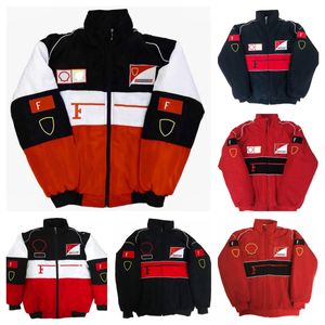 Traje de carreras F1 nuevo logotipo completamente bordado ropa de trabajo del equipo Chaqueta de algodón de otoño e invierno