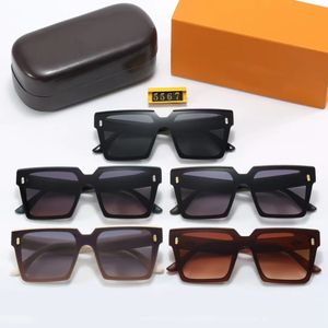 Vierkante mode-zonnebril met platte bovenkant voor heren en dames, outdoor-reis-UV-beschermingsbril